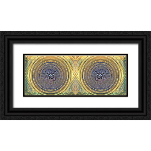Binary Radial Black Ornate Wood Framed Art Print with Double Matting by Manlove, David