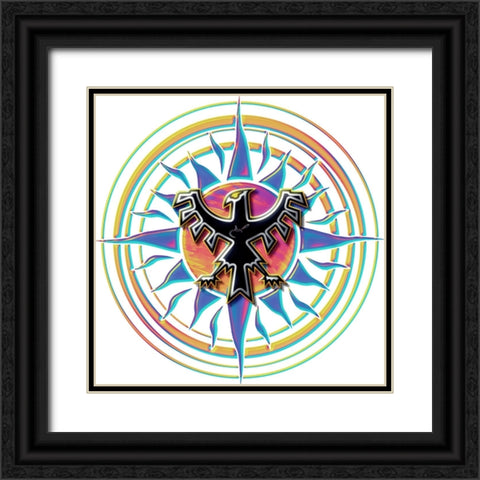 Phoenix Sun Black Ornate Wood Framed Art Print with Double Matting by Manlove, David