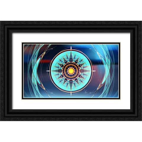Wild Iris D2signed Black Ornate Wood Framed Art Print with Double Matting by Manlove, David