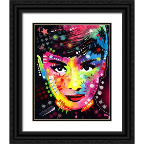 Audrey Black Ornate Wood Framed Art Print with Double Matting by Dean Russo Collection