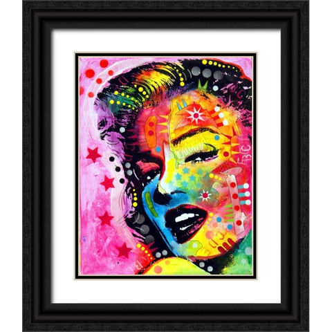 Marilyn 2 Black Ornate Wood Framed Art Print with Double Matting by Dean Russo Collection