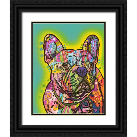 French Bulldog III Black Ornate Wood Framed Art Print with Double Matting by Dean Russo Collection