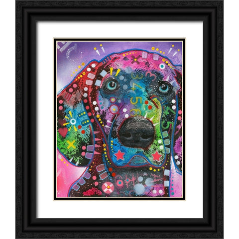 Purple Excitement Black Ornate Wood Framed Art Print with Double Matting by Dean Russo Collection