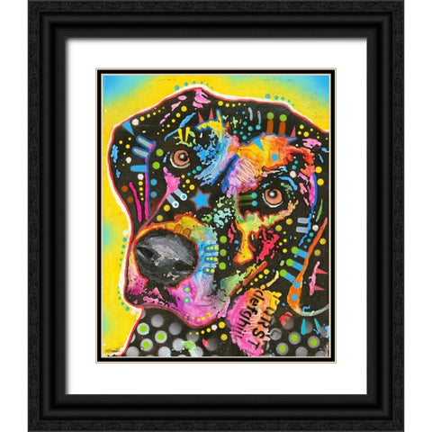 Lab Love 3 Black Ornate Wood Framed Art Print with Double Matting by Dean Russo Collection