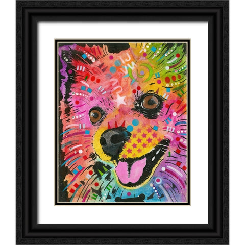 Pom Pom 2 Black Ornate Wood Framed Art Print with Double Matting by Dean Russo Collection