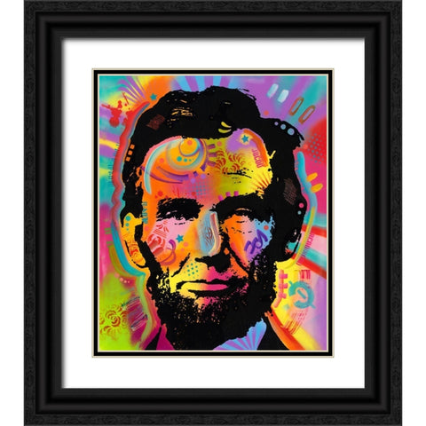 Abraham Lincoln Out of My mind Black Ornate Wood Framed Art Print with Double Matting by Dean Russo Collection