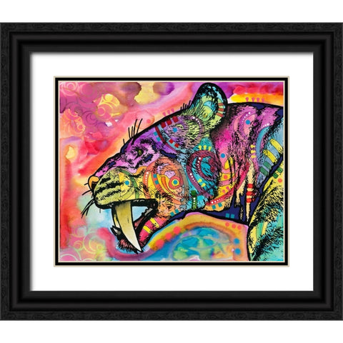 Saber Tooth Black Ornate Wood Framed Art Print with Double Matting by Dean Russo Collection