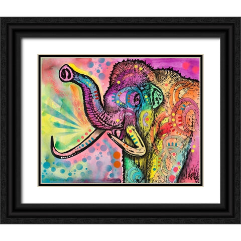 Woolly Mammoth Black Ornate Wood Framed Art Print with Double Matting by Dean Russo Collection