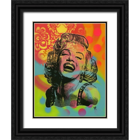 Guffaw Marilyn Black Ornate Wood Framed Art Print with Double Matting by Dean Russo Collection