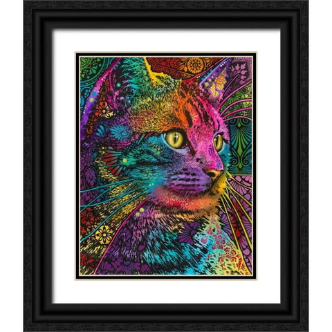 Felis Black Ornate Wood Framed Art Print with Double Matting by Dean Russo Collection