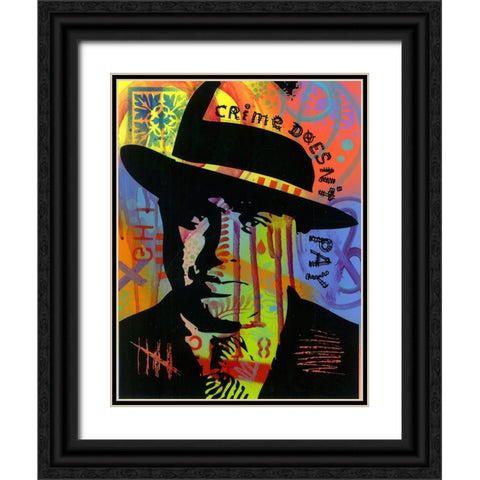 Crime Doesnt Pay Black Ornate Wood Framed Art Print with Double Matting by Dean Russo Collection