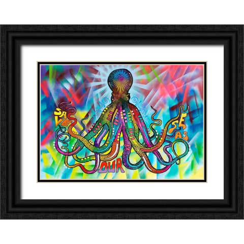 Save Our Seas Black Ornate Wood Framed Art Print with Double Matting by Dean Russo Collection