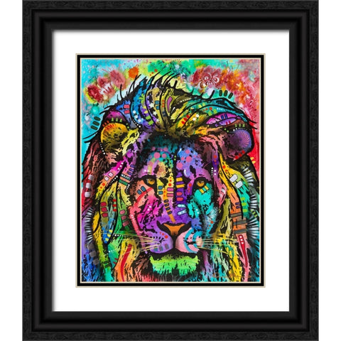 King of the Jungle Black Ornate Wood Framed Art Print with Double Matting by Dean Russo Collection