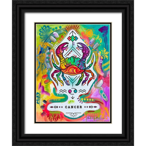 Cancer Black Ornate Wood Framed Art Print with Double Matting by Dean Russo Collection