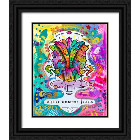 Gemini Black Ornate Wood Framed Art Print with Double Matting by Dean Russo Collection