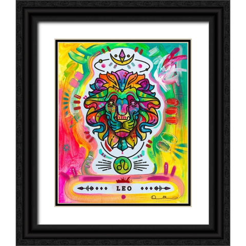 Leo Black Ornate Wood Framed Art Print with Double Matting by Dean Russo Collection