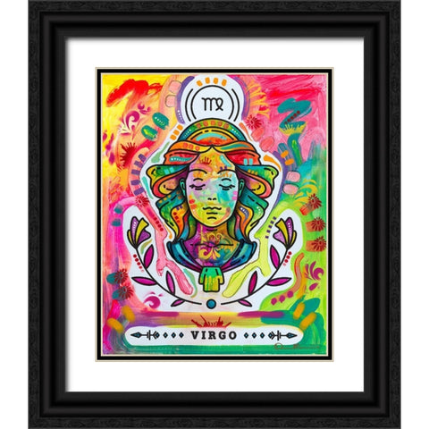 Virgo Black Ornate Wood Framed Art Print with Double Matting by Dean Russo Collection
