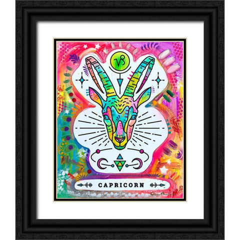 Capricorn Black Ornate Wood Framed Art Print with Double Matting by Dean Russo Collection