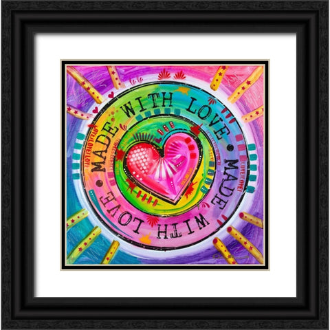 Made with Love Black Ornate Wood Framed Art Print with Double Matting by Dean Russo Collection
