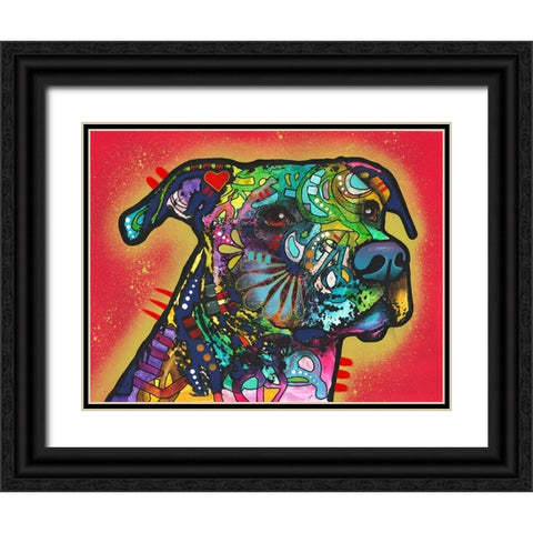 Horizon Black Ornate Wood Framed Art Print with Double Matting by Dean Russo Collection