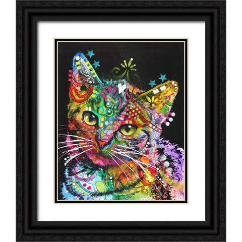 Star Kitten Black Ornate Wood Framed Art Print with Double Matting by Dean Russo Collection