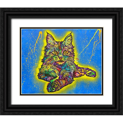Maine Coon 2 Black Ornate Wood Framed Art Print with Double Matting by Dean Russo Collection