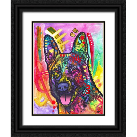 Sheppie Black Ornate Wood Framed Art Print with Double Matting by Dean Russo Collection