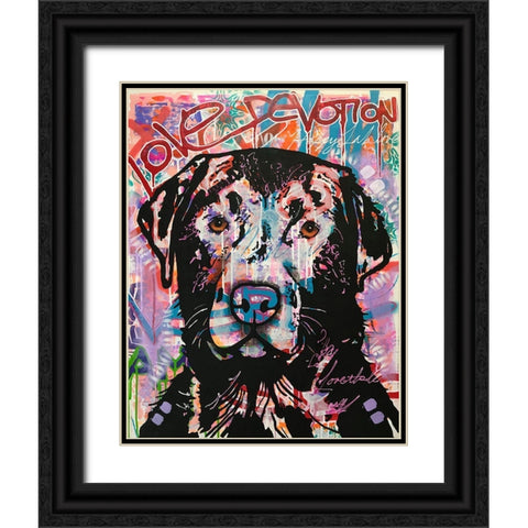 Love Devotion Lab Black Ornate Wood Framed Art Print with Double Matting by Dean Russo Collection