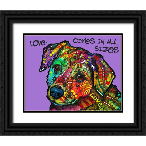 Love In All Sizes Black Ornate Wood Framed Art Print with Double Matting by Dean Russo Collection