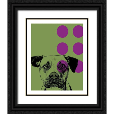 Spot Green Black Ornate Wood Framed Art Print with Double Matting by Dean Russo Collection