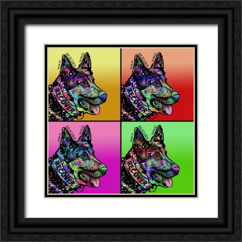 Who Rescued Who 4X Black Ornate Wood Framed Art Print with Double Matting by Dean Russo Collection