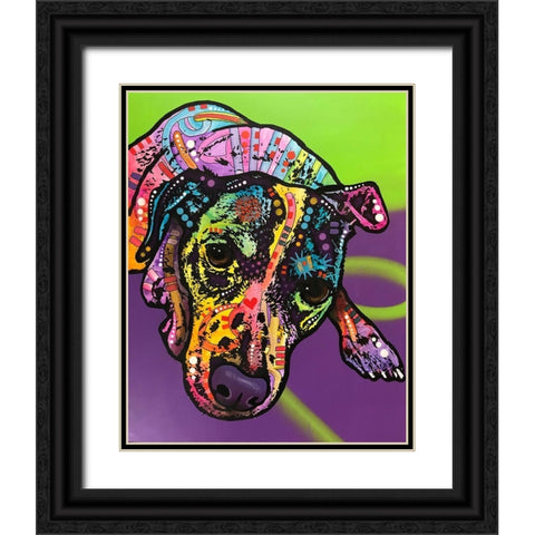 Indelible Jack Black Ornate Wood Framed Art Print with Double Matting by Dean Russo Collection