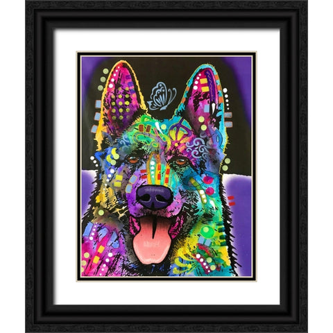 Butterfly Shepherd Black Ornate Wood Framed Art Print with Double Matting by Dean Russo Collection