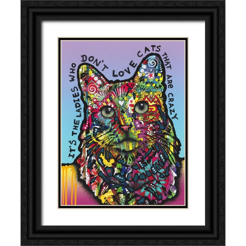 Crazylady Black Ornate Wood Framed Art Print with Double Matting by Dean Russo Collection