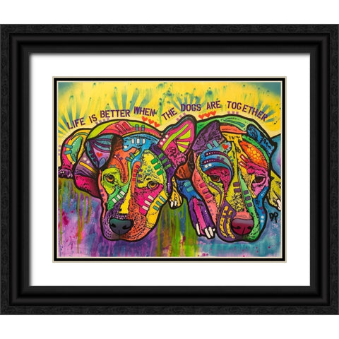 Together Black Ornate Wood Framed Art Print with Double Matting by Dean Russo Collection