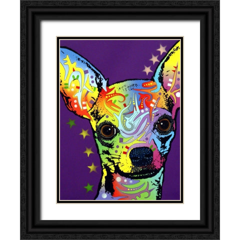 Chihuahua II Black Ornate Wood Framed Art Print with Double Matting by Dean Russo Collection