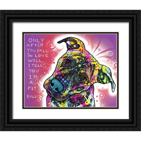 Iâ€™m a Pit Bull Black Ornate Wood Framed Art Print with Double Matting by Dean Russo Collection