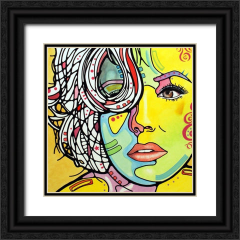 Strawberry Blonde Black Ornate Wood Framed Art Print with Double Matting by Dean Russo Collection