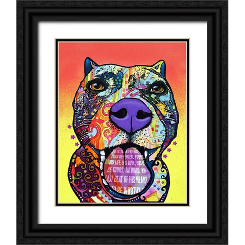 Bark Donâ€™t Bite Black Ornate Wood Framed Art Print with Double Matting by Dean Russo Collection