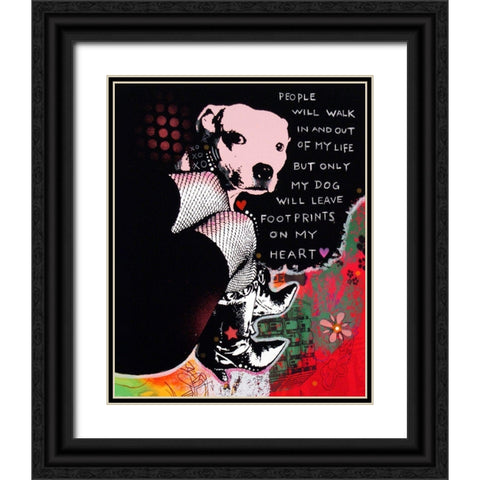Girls Best Friend Black Ornate Wood Framed Art Print with Double Matting by Dean Russo Collection