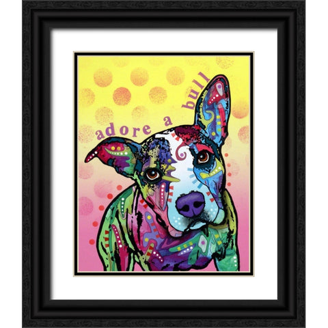 Adoreabull Black Ornate Wood Framed Art Print with Double Matting by Dean Russo Collection