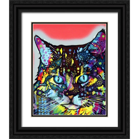 Maine Coon Black Ornate Wood Framed Art Print with Double Matting by Dean Russo Collection
