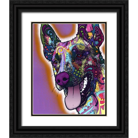 Malinois Black Ornate Wood Framed Art Print with Double Matting by Dean Russo Collection