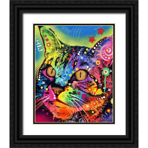 Alpha Black Ornate Wood Framed Art Print with Double Matting by Dean Russo Collection