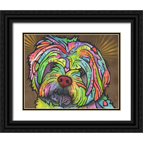 Amy Black Ornate Wood Framed Art Print with Double Matting by Dean Russo Collection