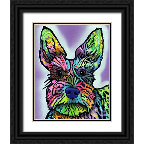 Stella Black Ornate Wood Framed Art Print with Double Matting by Dean Russo Collection