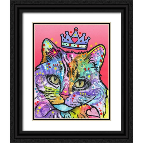 Love Cat 5 Black Ornate Wood Framed Art Print with Double Matting by Dean Russo Collection