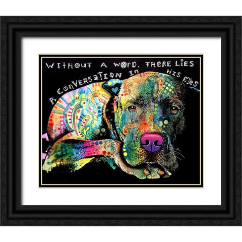 Without a Word Black Ornate Wood Framed Art Print with Double Matting by Dean Russo Collection