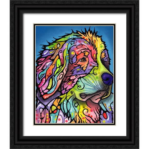 Mountain Dog Black Ornate Wood Framed Art Print with Double Matting by Dean Russo Collection