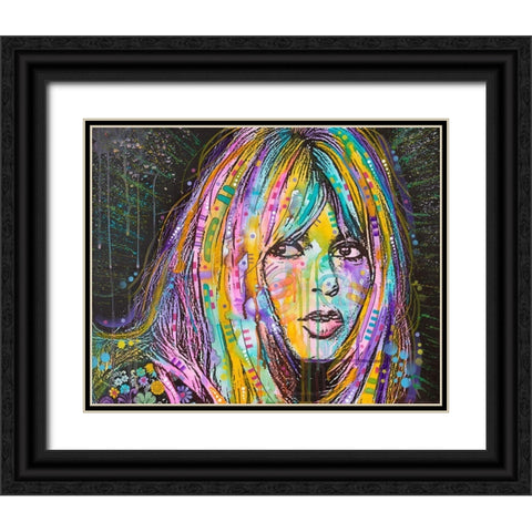 Bardot1 Black Ornate Wood Framed Art Print with Double Matting by Dean Russo Collection